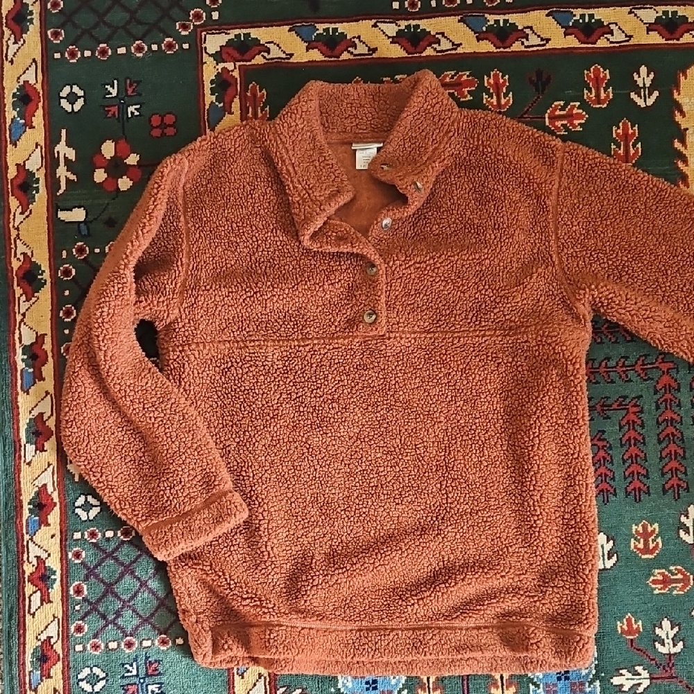 Vintage L.L. Bean Women's Sherpa Fleece in Rust
